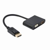 Gembird A-DPM-HDMIFVGAF-01 câble DisplayPort 0,1 m Noir