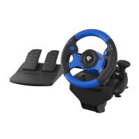 GENESIS Seaborg 350 Noir, Bleu USB Volant + pédales Nintendo Switch, PC, PlayStation 4, Playstation 3, Xbox 360, Xbox One, Xbox Series S, Xbox Series X