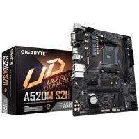 GIGABYTE Carte mère A520M S2H - Prend en charge les processeurs AMD Ryzen série 5000 AM4, VRM numérique pur 4+3 phases, jusqu'à 5100 MHz DDR4 (OC), PCIe 3.0 x4 M.2, LAN GbE, USB 3.2 Gen 1