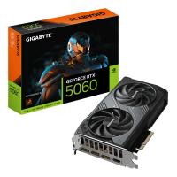GIGABYTE GeForce RTX 5060 WINDFORCE 8G Carte Graphique - 8GB GDDR7, 128bit, PCI-E 5.0, 2497 MHz Fréquence du cœur, 3 x DisplayPort, 1 x HDMI, GV-N5060WF2-8GD