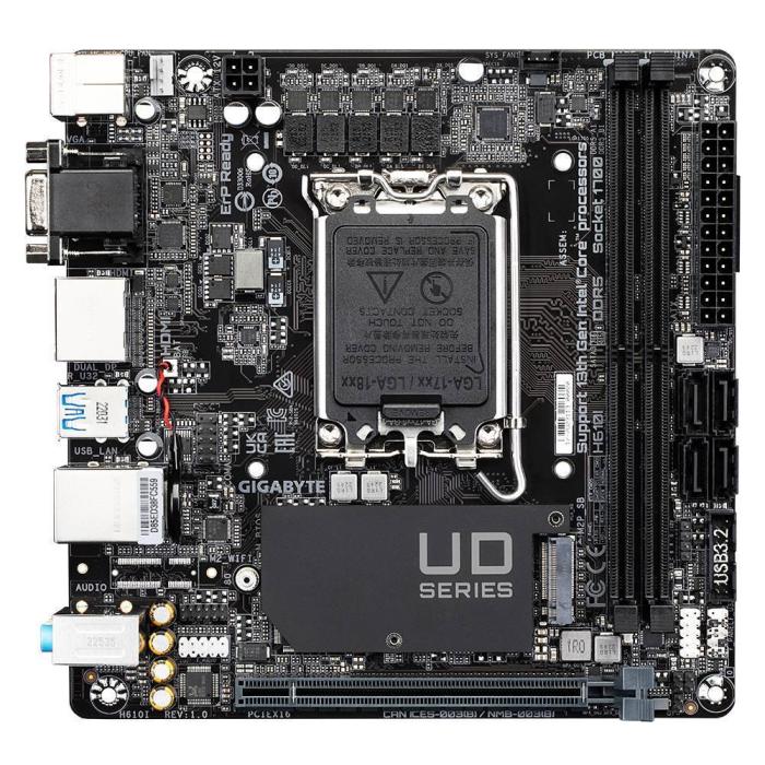 GIGABYTE H610I carte mère Intel H610 Express LGA 1700 mini ITX — image 2 sur 5