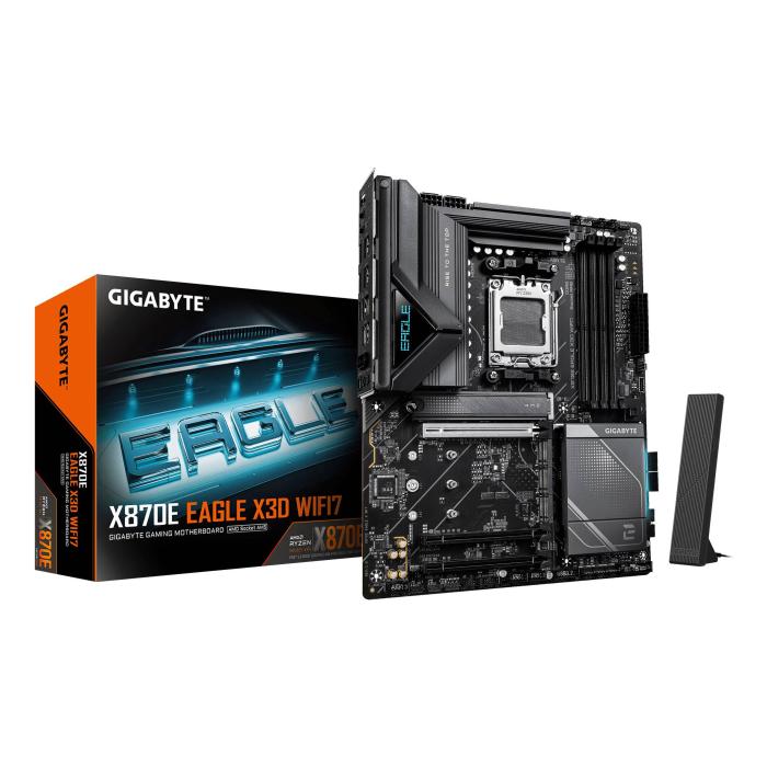 GIGABYTE X870E EAGLE X3D WIFI7 Carte Mère – Compatible avec processeurs AMD Ryzen 9000, VRM numérique 14+2+2 phases, jusqu’à — image 5 sur 8