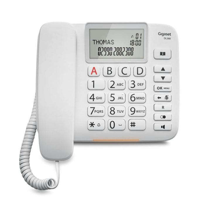 Gigaset DL380 Téléphone analogique Identification de l'appelant Blanc — image 7 sur 16