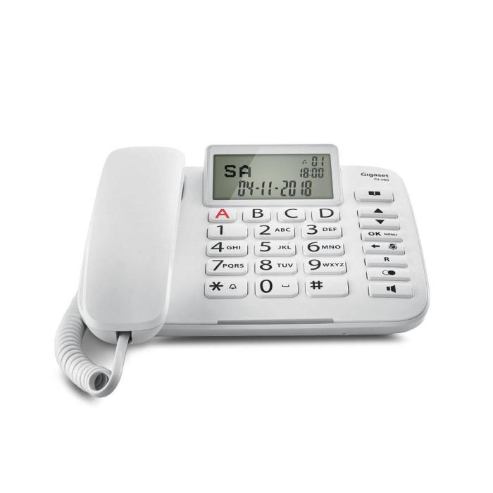 Gigaset DL380 Téléphone analogique Identification de l'appelant Blanc — image 4 sur 16