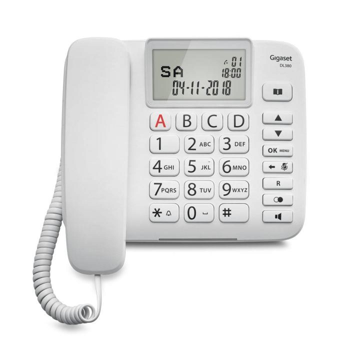 Gigaset DL380 Téléphone analogique Identification de l'appelant Blanc — image 8 sur 16