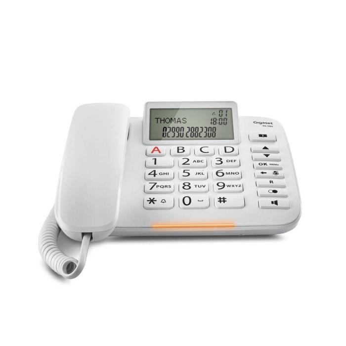Gigaset DL380 Téléphone analogique Identification de l'appelant Blanc — image 11 sur 16