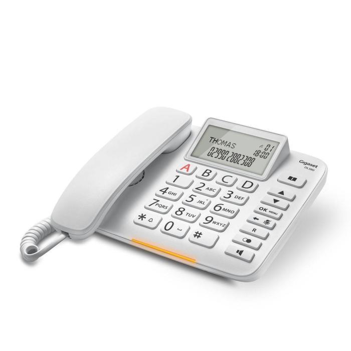 Gigaset DL380 Téléphone analogique Identification de l'appelant Blanc — image 13 sur 16