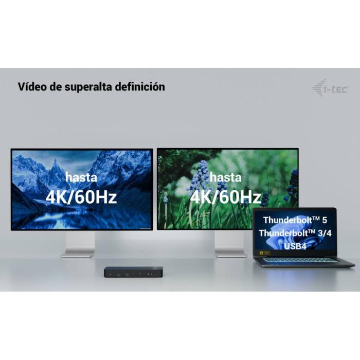 i-tec Thunderbolt 4 Intelligent Dual Display Docking Station + Power Delivery 90W — image 10 sur 26