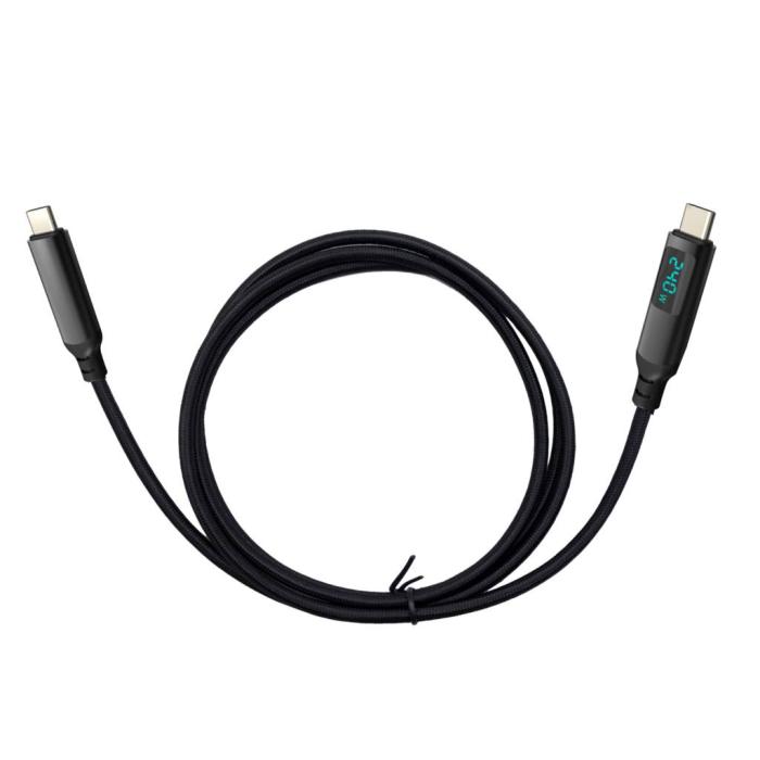 i-tec Thunderbolt 4/USB4 Class Pro Cable 240W with LCD (40 Gbps, 150 cm) — image 10 sur 18