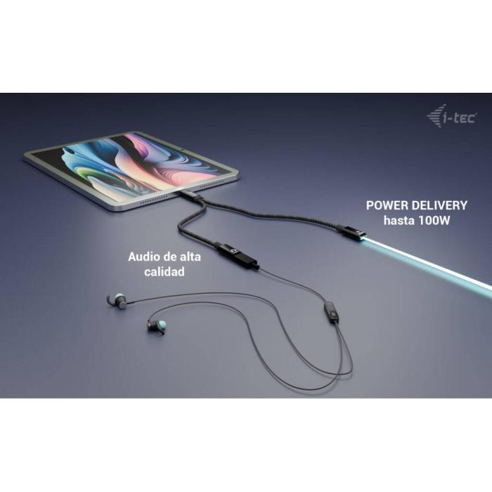 i-tec USB-C Cable Splitter Audio/Data + Power Delivery 100W — image 9 sur 18