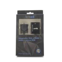 iggual IGG317297 câble vidéo et adaptateur 0,25 m VGA (D-Sub) HDMI Noir