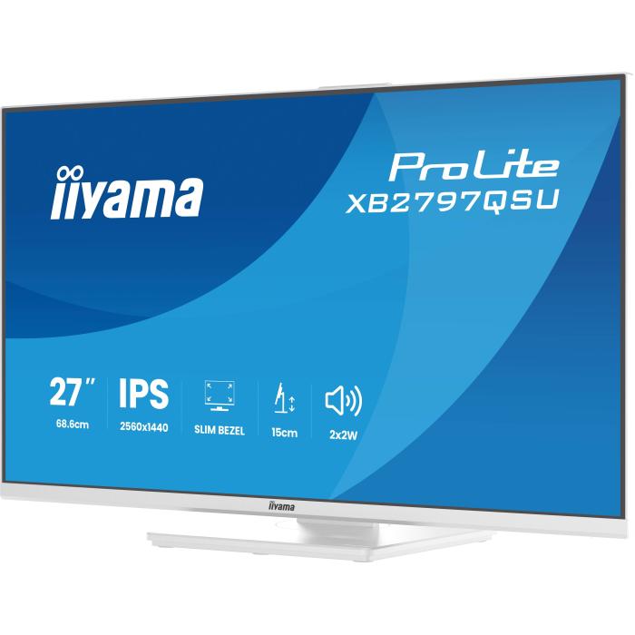 iiyama ProLite XB2797QSU-W1 écran plat de PC 68,6 cm (27'') 2560 x 1440 pixels Quad HD Blanc — image 12 sur 52