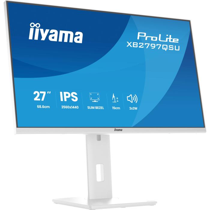 iiyama ProLite XB2797QSU-W1 écran plat de PC 68,6 cm (27'') 2560 x 1440 pixels Quad HD Blanc — image 8 sur 52