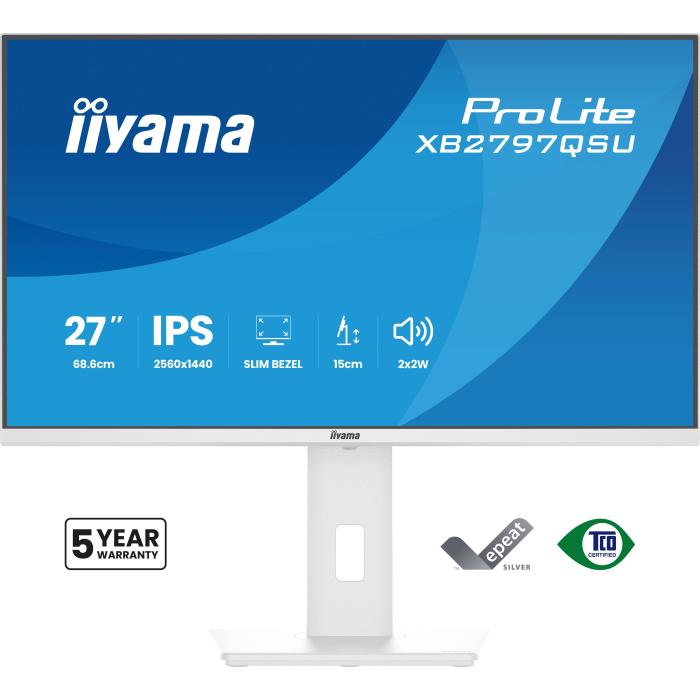 iiyama ProLite XB2797QSU-W1 écran plat de PC 68,6 cm (27'') 2560 x 1440 pixels Quad HD Blanc — image 28 sur 52
