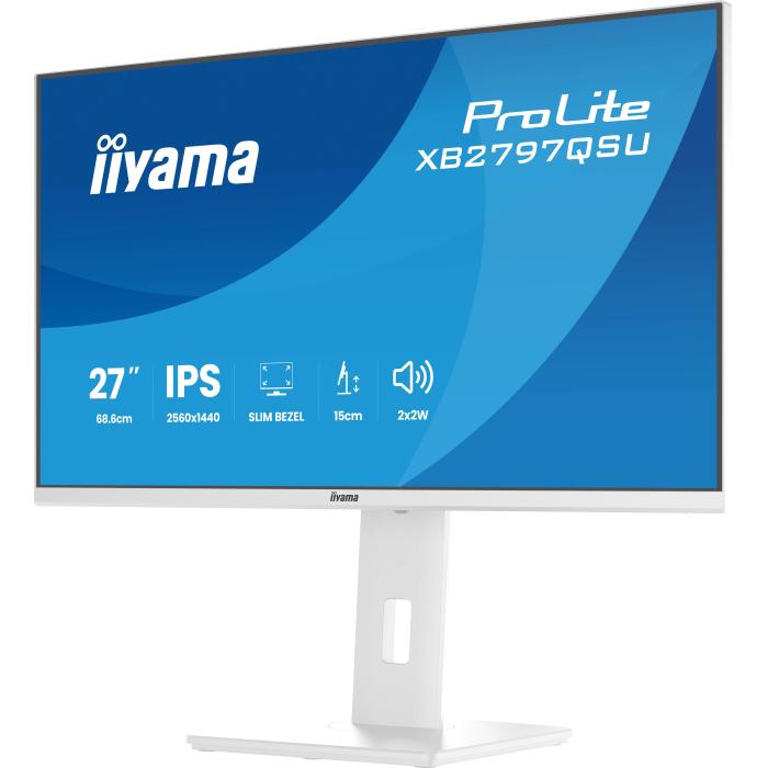 iiyama ProLite XB2797QSU-W1 écran plat de PC 68,6 cm (27'') 2560 x 1440 pixels Quad HD Blanc — image 10 sur 52