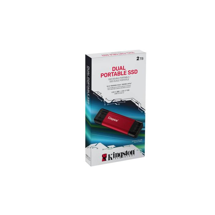 Kingston Technology 2TB Dual USB-A/C Portable SSD, Up to 1050MB/s USB 3.2 Gen 2 — image 23 sur 36