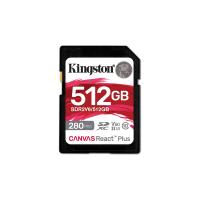 Kingston Technology 512GB Canvas React Plus SDXC UHS-II 280R/150W U3 V60 for Full HD/4K