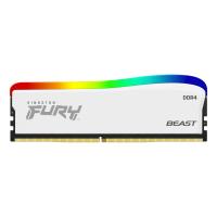 Kingston Technology FURY Beast 8GB 3600MT/s DDR4 CL17 DIMM blanc RGB SE