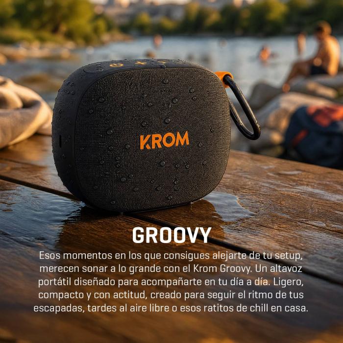 Krom NXKROMGROOVY haut-parleur portable et de fête Enceinte portable mono Noir, Orange 5 W — image 37 sur 42