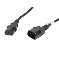 Lanberg CA-C13E-11CC-0050-BK câble électrique Noir 5 m Coupleur C13 Coupleur C14
