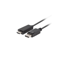 Lanberg CA-DPHD-11CC-0018-BK changeur de genre de câble DisplayPort HDMI Noir