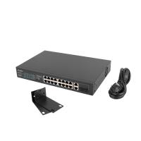 Lanberg RSFE-16P-2C-150 commutateur réseau Non-géré Gigabit Ethernet (10/100/1000) Connexion Ethernet, supportant l'alimentation via ce port (PoE) 1U Noir