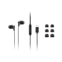 Lenovo 4XD1J77351 casque Avec fil Ecouteurs Bureau/Centre d'appels USB Type-C Noir