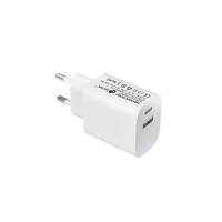 Leotec LECSPH20W2W chargeur d'appareils mobiles Smartphone, Tablette Blanc Secteur Charge rapide Intérieure