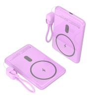 Leotec LEPOWW20W5P banque d'alimentation électrique Lithium Polymère (LiPo) 5000 mAh Recharge sans fil Rose