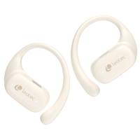 Leotec LETWS01W écouteur/casque Écouteurs Open-ear Appels/Musique/Sport/Au quotidien Beige