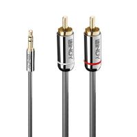 Lindy 35333 câble audio 1 m 3,5mm 2 x RCA Anthracite