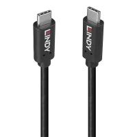 Lindy 36975 câble USB USB 3.2 Gen 2x2 1,5 m USB C Noir