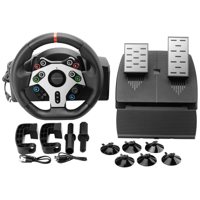 Mars Gaming MWHRSXTWO accessoire de jeux vidéo Noir USB Volant + pédales Analogique Playstation 3, PlayStation 4, PC, Xbox — image 14 sur 28