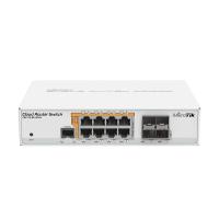 Mikrotik CRS112-8P-4S-IN commutateur réseau Gigabit Ethernet (10/100/1000) Connexion Ethernet, supportant l'alimentation via ce port (PoE) Blanc