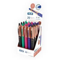 Milan 1765809120 Bleu Stylo à bille rétractable avec clip 20 pièce(s)