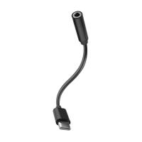 Muvit MUADP0025 câble de téléphone portable Noir 0,12 m USB C 3,5mm