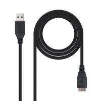 Nanocable 10.01.1102-BK câble USB USB 3.2 Gen 1 (3.1 Gen 1) 2 m USB A Micro-USB B Noir