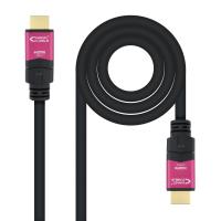 Nanocable 10.15.3715 câble HDMI 15 m HDMI Type A (Standard) Noir, Rose