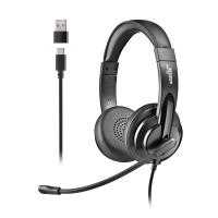 NGS VOX605 USB-C Casque Avec fil Arceau Appels/Musique USB Type-C Noir