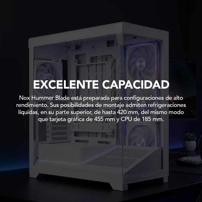 NOX Hummer BLADE Tower Blanc, Transparent — image 49 sur 52