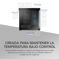 NOX Hummer BLADE Tower Noir, Transparent, voir l’image 28 sur 58