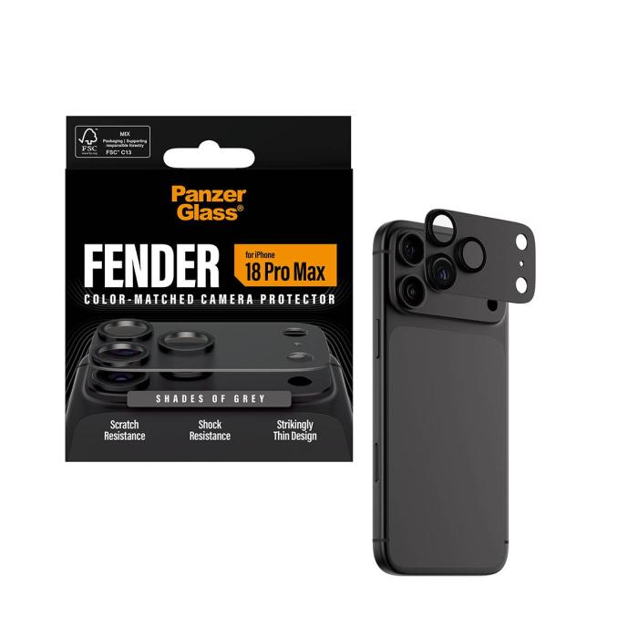 PanzerGlass ® Fender Camera Lens Protector Shades of Grey iPhone 18 Pro Max Protection d'écran transparent 1 pièce(s) — image 5 sur 12