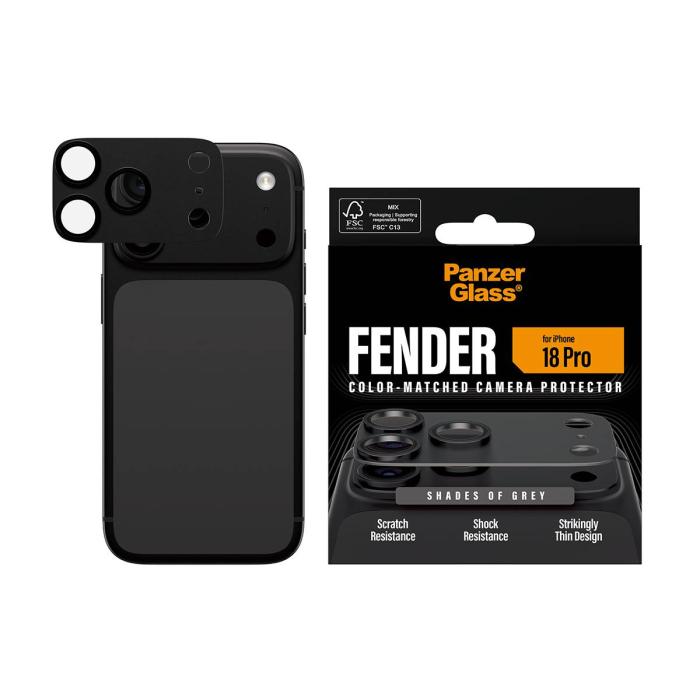 PanzerGlass ® Fender Camera Lens Protector Shades of Grey iPhone 18 Pro Protection d'écran transparent 1 pièce(s) — image 2 sur 12