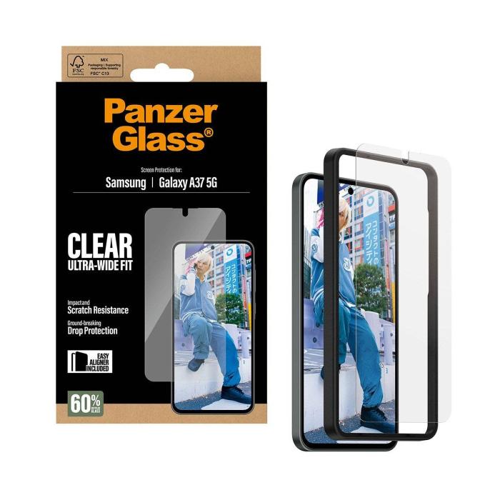 PanzerGlass Screen Protector Ultra-Wide Fit - Clear - Samsung Galaxy A37 5G Protection d'écran transparent — image 4 sur 8