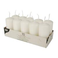 Papstar 17915 bougie en cire Rond Blanc 10 pièce(s)