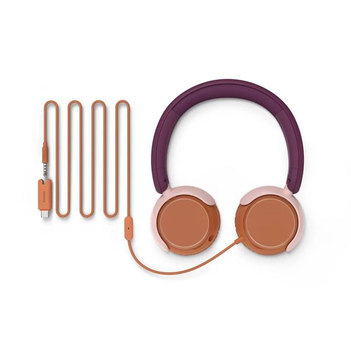 Philips 2000 series TAK2000MP/00 casque Casques Avec fil Arceau Appels/Musique USB Type-C Orange, Violet, Rose — image 8 sur 24