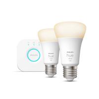 Philips Hue White Kit de démarrage : 2 ampoules connectées E27 (1100)