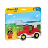 Playmobil 1.2.3 Camion de pompier avec échelle pivotante