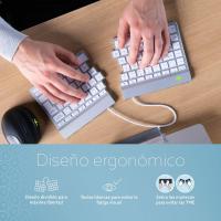 R-Go Tools Clavier ergonomique R-Go Split Break avec logiciel de pause, clavier ergonomique divisé, QWERTY (PT), bluetooth, voir l’image 11 sur 32
