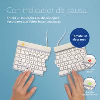 R-Go Tools Clavier ergonomique R-Go Split Break avec logiciel de pause, clavier ergonomique divisé, QWERTY (PT), bluetooth, voir l’image 12 sur 32
